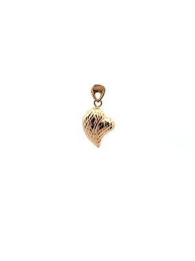 18K Saudi Gold Pendant Heart Genuine Fine Jewelry Charm Gift